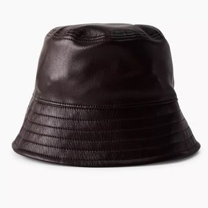 NEW Aritzia Leather Bucket Hat